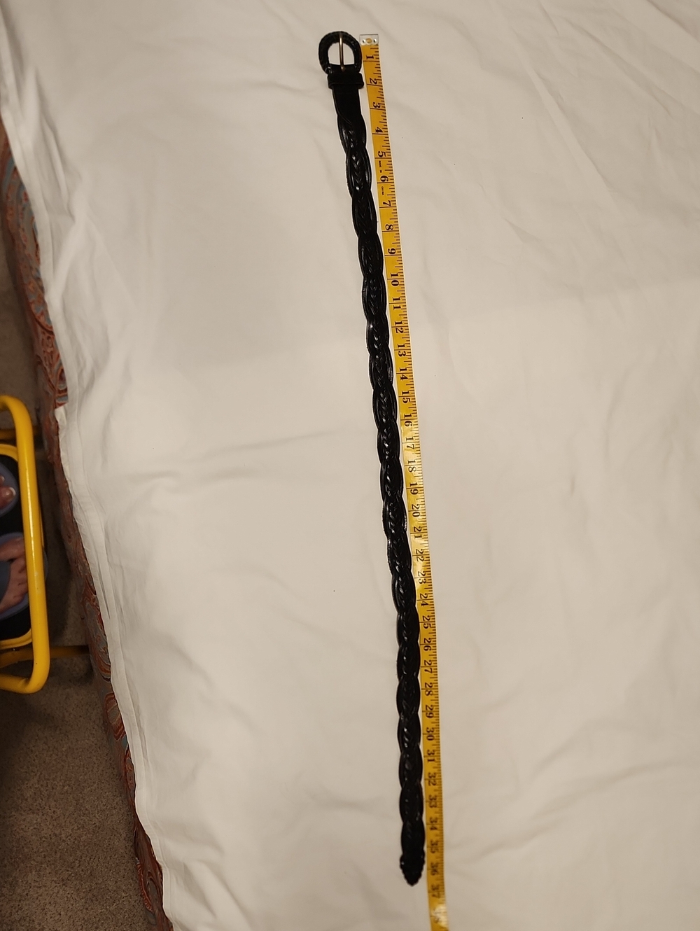 Black Braided Leather Belt - Classic Neutral Accessory